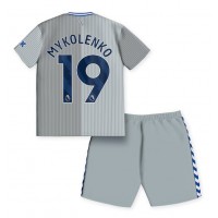 Camisa de Futebol Everton Vitaliy Mykolenko #19 Equipamento Alternativo Infantil 2023-24 Manga Curta (+ Calças curtas)